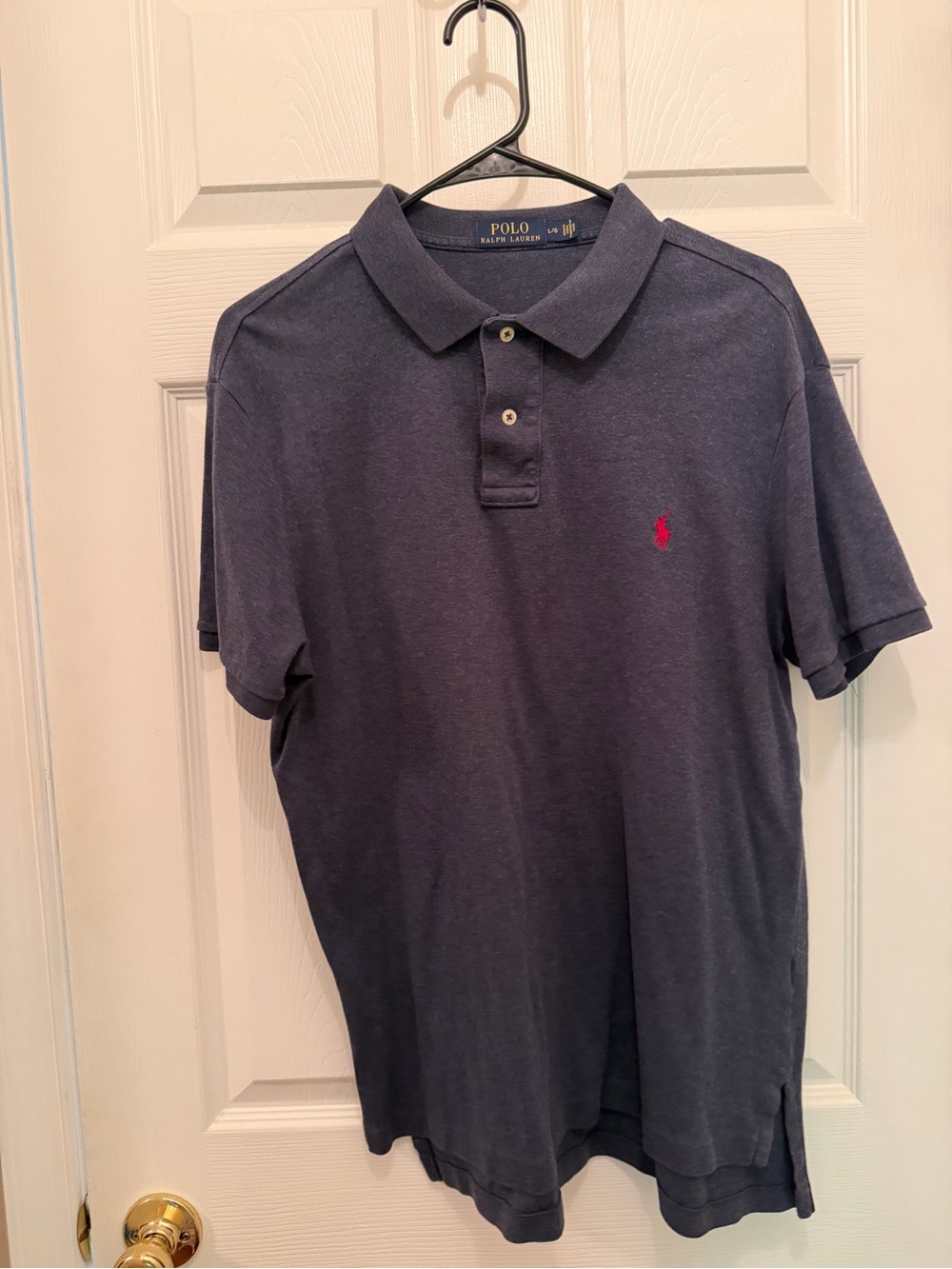 Polo by Ralph Lauren Navy Short-Sleeve Polo with Red Pony